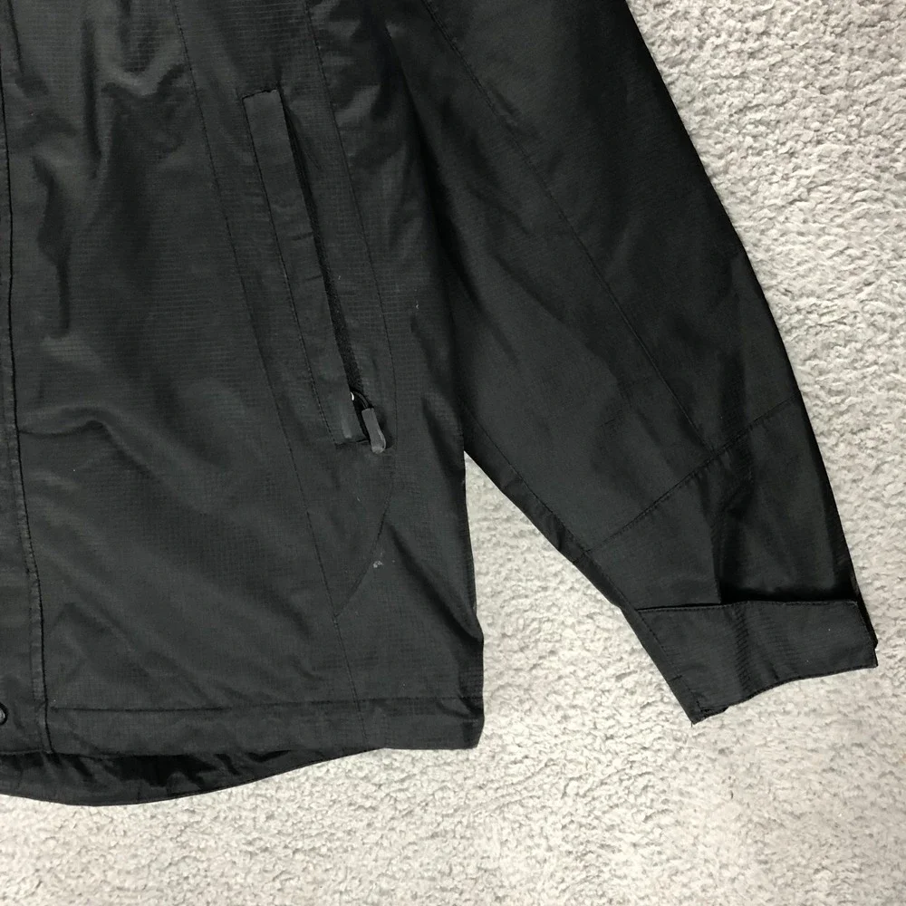 Chick-fil-A Oobe Mens Medium Black Ripstop Hooded Rain Jacket Reflective Uniform